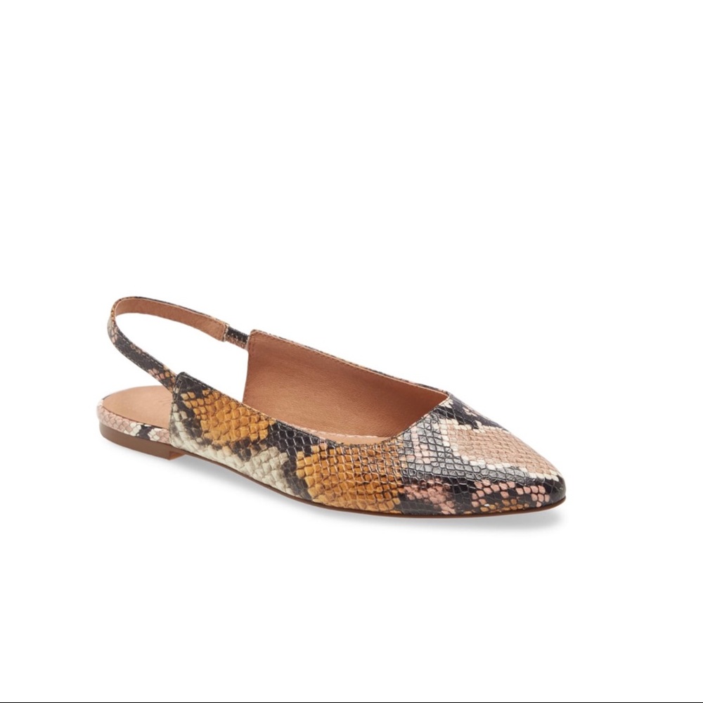 Madewell Margo Snakeskin Embossed Slingback